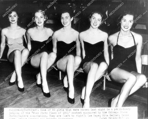 crp-08252 1951 Miss Photo Flash contestants Lisa Gaye, Rita Beller, Donna Kime, Jeanne Cameron, Roberta Richardson crp-08252
