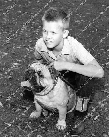 crp-08269 1953 Stephen Beck w bulldog Limey Johnston for Beverly Hills all breed dog show crp-08269