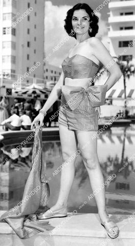 crp-08279 1951 Joyce Russo models new two piece swimwear Miami Fashion Council cruise and resort wear crp-08279