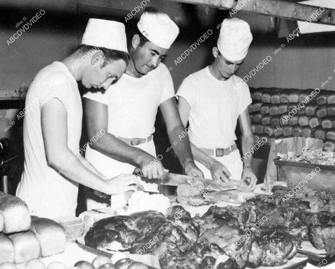 crp-08288 1950 aviation chefs prepare B-29 flight crew meals, Clifford Sayre, Royal C Crum, James C Gordon crp-08288