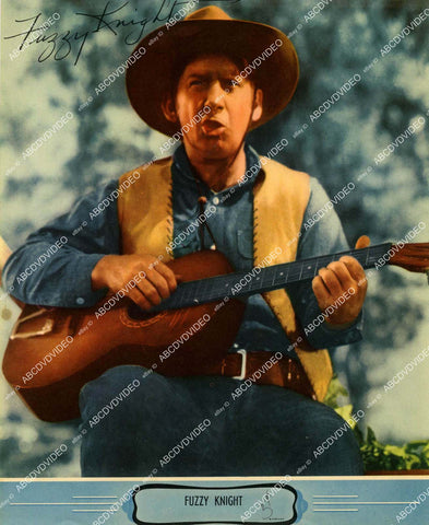 crp-08301 1940's paper photo Fuzzy Knight w his guitar crp-08301
