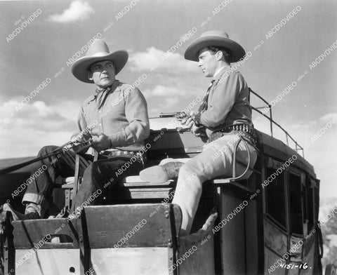 crp-08335 1940's Buck Jones held up on stagecoach unknown western film crp-08335