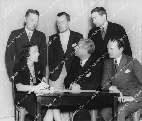 crp-00839 Max Reinhardt and staff Shelby York, Serge Bertensson, A Ronald Button, Irene Hargrove, Lloyd D Mitchell crp-00839