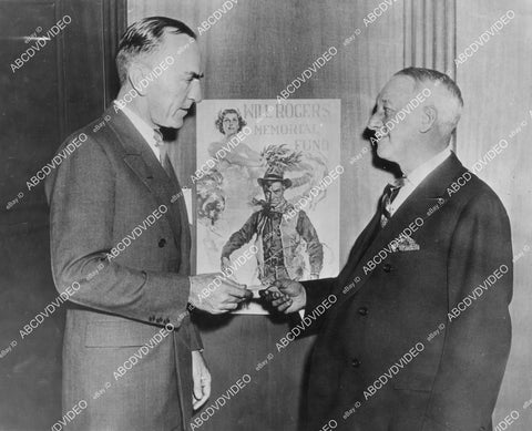 crp-00870 1935 Capt Eddie Rickenbacker NY Gov Alfred E Smith honor Will Rogers w memorial crp-00870