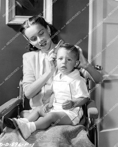 crp-08772 1948 Jean Peters w son Timothy Quine film The Sign of the Ram crp-08772