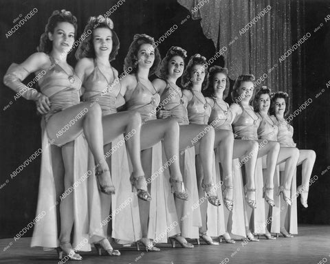 crp-00894 1941 These Chorines dancers w great legs in a row theatrical play Midnight in Miami crp-00894