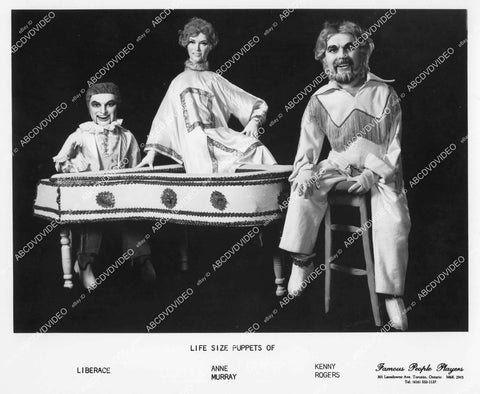crp-00896 life size puppets Liberace, Anne Murray, Kenny Rogers Famous People Players crp-00896