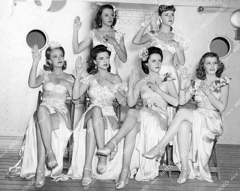 crp-00898 1941 gorgeous showgirls Georgia Carroll,Marguerite Chapman,Peggy Diggins,Kay Aldridge,Claire James,Lorraine Gettman crp-00898