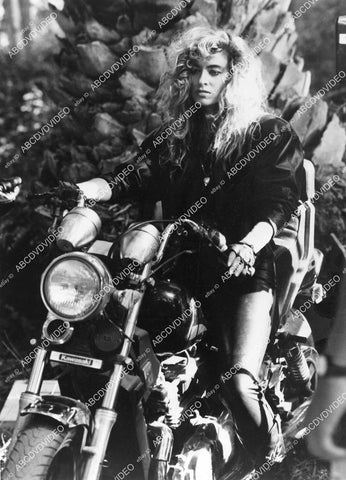 crp-09072 1980's some babe on a kawasaki motorcycle crp-09072
