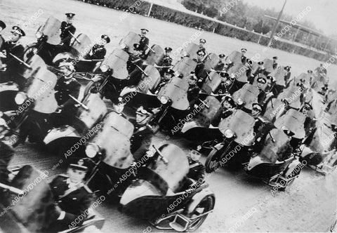 crp-09083 1936 Italian Police on armored motorcycles and sidecar turret cool crp-09083