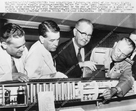 crp-00914 1959 Nuclear Submarine Polaris Missile model w Adm William F Raborn,Walter H Moeller, James G Fulton crp-00914
