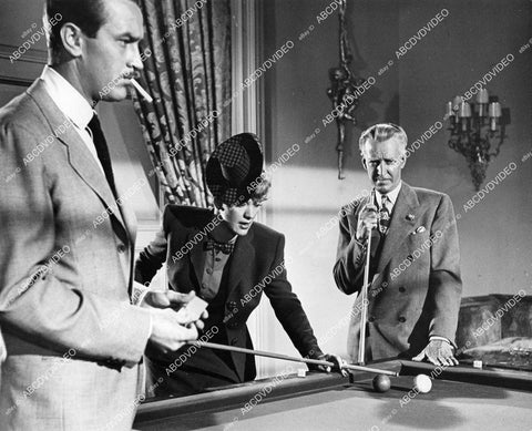 crp-09308 1944 Lee Bowman, Otto Kruger, Eve Arden at the pool table film Cover Girl crp-09308