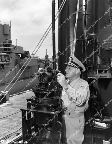 crp-09388 1950 Henry O'Neill on the submarine deck film The Flying Missile crp-09388