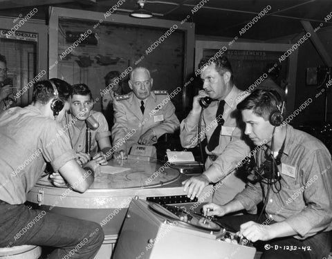 crp-09413 1950 Henry O'Neill in submarine operations room film The Flying Missile crp-09413