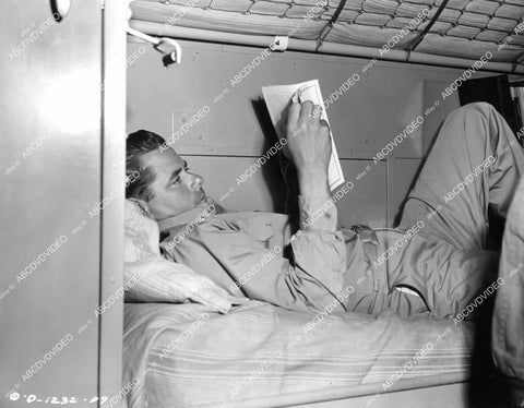 crp-09427 1950 Glenn Ford in submarine bunk film The Flying Missile crp-09427