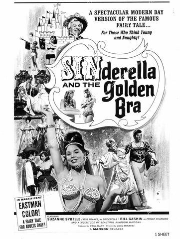 crp-09714 1964 Suzanne Sybele w all the babes film Sinderella and the Golden Bra crp-09714
