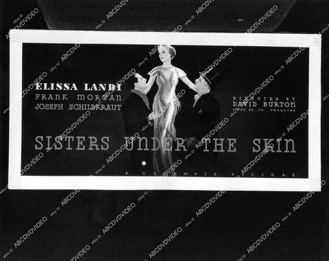 crp-09948 1934 cool old billboard Joseph Schildkraut, Elissa Landi, Frank Morgan film Sisters Under the Skin crp-09948