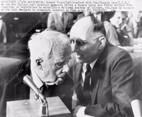 news photo Robert Frost Senator Francis Case Senate Labor Committee rfrost-01
